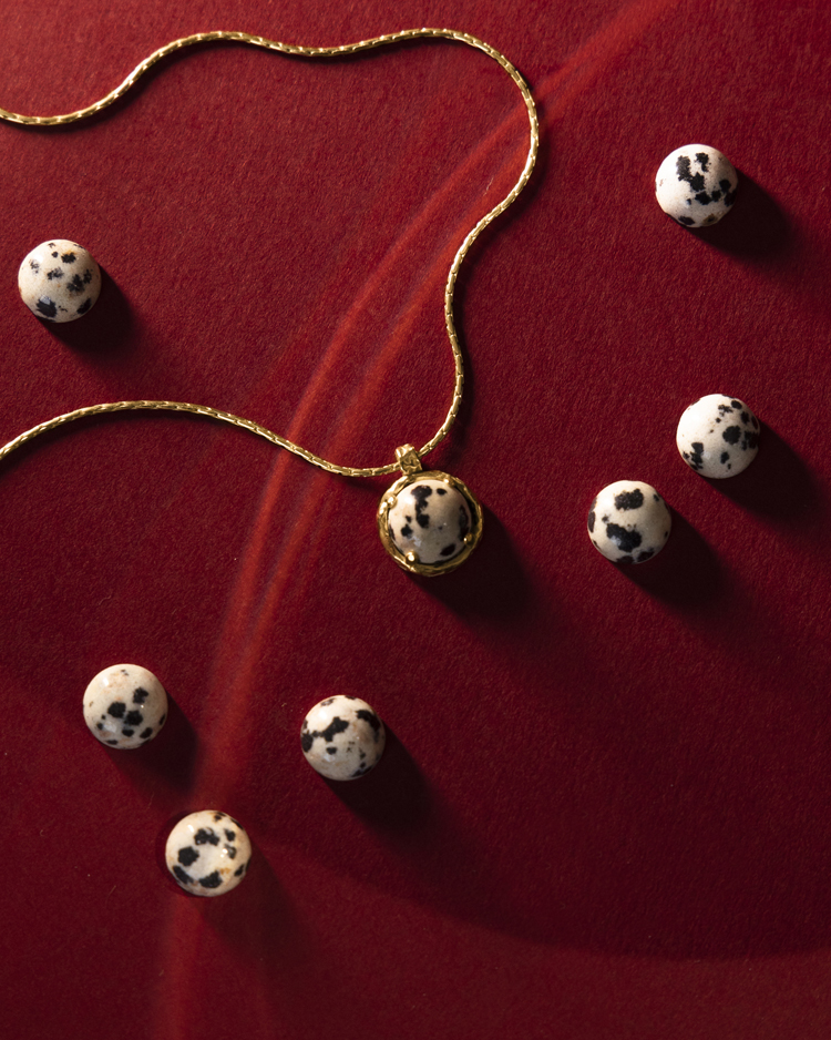 Naszyjnik z jaspisem dalmatyńskim Aura Jasper