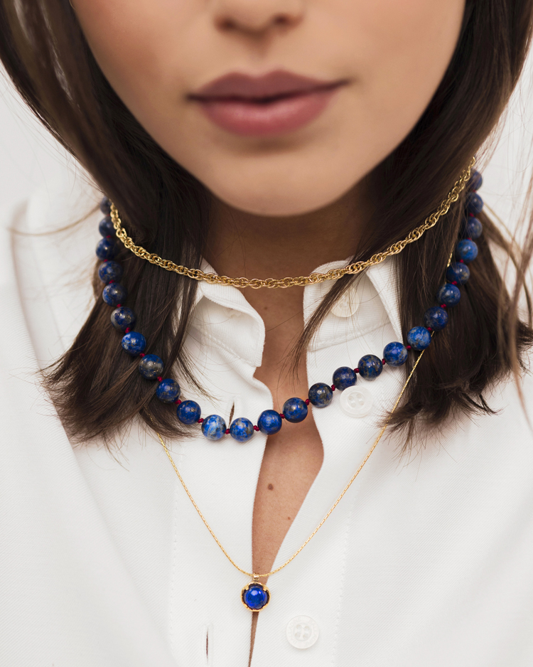 Naszyjnik z lapis lazuli Aura Lapis